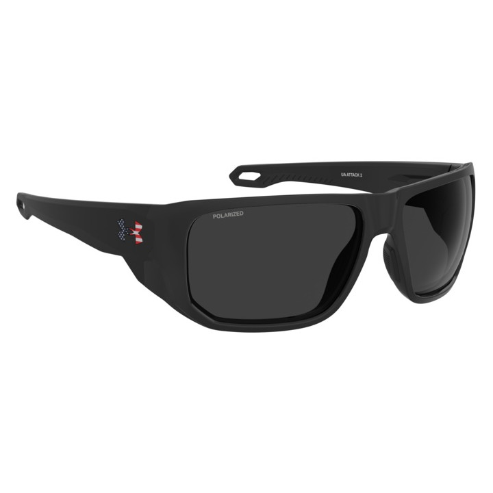 Lunettes de soleil Under Armour UA ATTACK 2 Black Multicolor / verres Grey Polarized Oleophobic (SZE-6C)