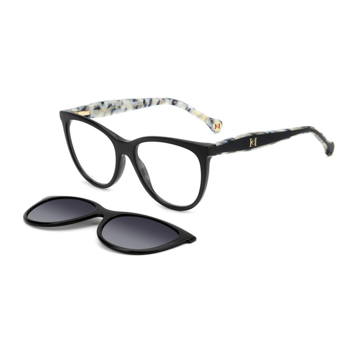 Lunettes de vue avec clip solaire Carolina Herrera HER 0259/CS Black / verres Grey Shaded Polarized (807-WJ)