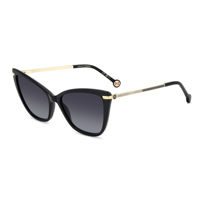 Lunettes de soleil Carolina Herrera HER 0262/S Black / verres Dark Grey Shaded (807-9O)