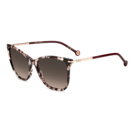 Lunettes de soleil Carolina Herrera HER 0268/S Pink Havana Red / verres Brown Shaded (0A0-HA)