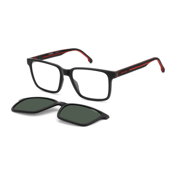 Lunettes de vue avec clip solaire Carrera CA 8069/CS Matte Black Red / verres Green Polarized (BLX-UC)