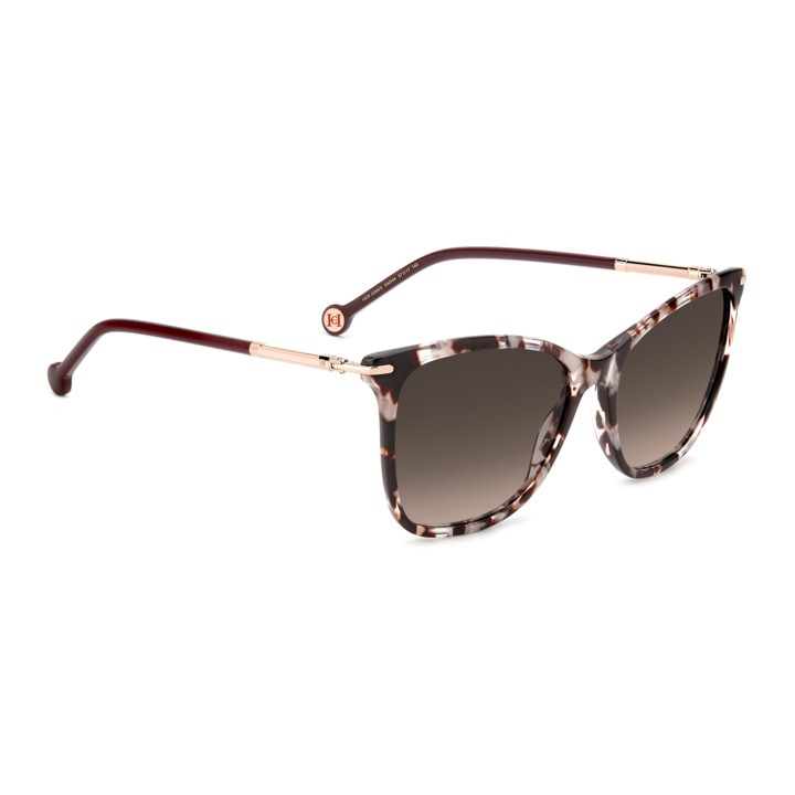 Lunettes de soleil Carolina Herrera HER 0268/S Pink Havana Red / verres Brown Shaded (0A0-HA)