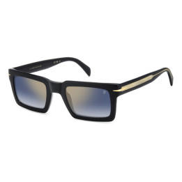 Lunettes de soleil David Beckham DB 7126/S Black Gold / verres Blue Shaded Gold Mirror (2M2-1V)