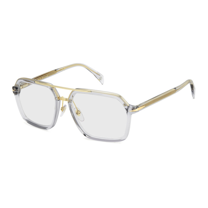Lunettes de vue David Beckham DB 7128 Grey Gold / verres Blue Mirror (FT3-2Y)