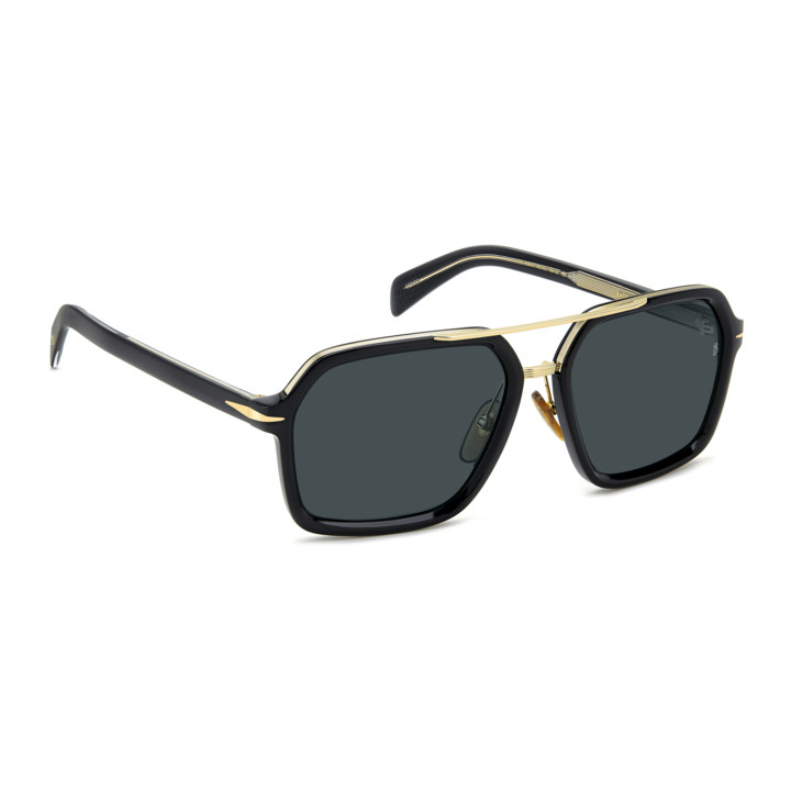 Lunettes de soleil David Beckham DB 7128/S Black / verres Blue (807-KU)