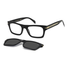 Lunettes de vue avec clip solaire David Beckham DB 7129/CS Black / verres Grey Polarized (807-M9)