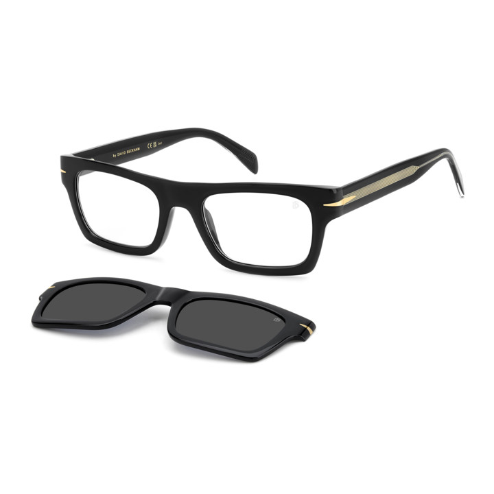 Lunettes de vue avec clip solaire David Beckham DB 7129/CS Black / verres Grey Polarized (807-M9)