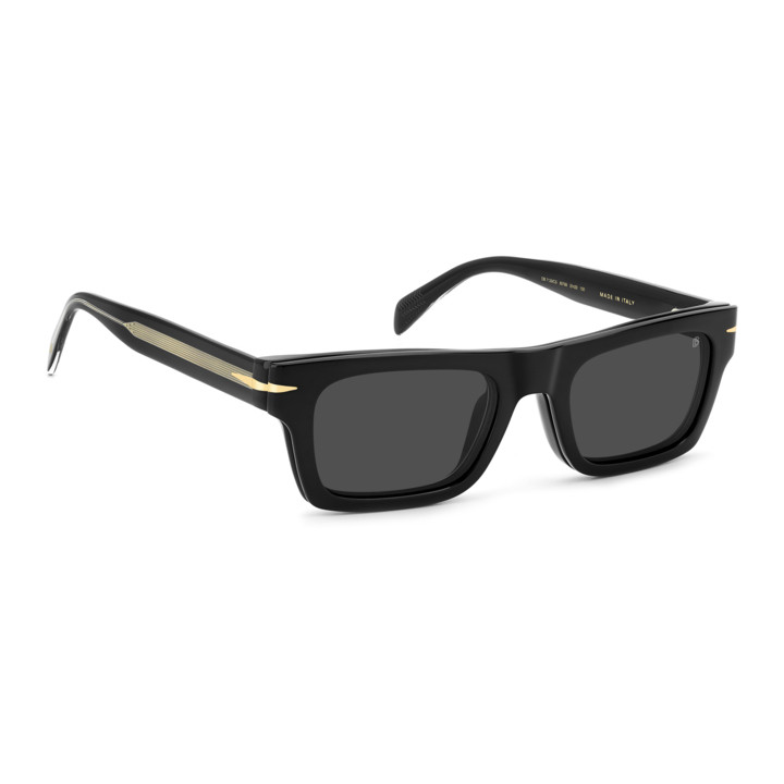 Lunettes de vue avec clip solaire David Beckham DB 7129/CS Black / verres Grey Polarized (807-M9)