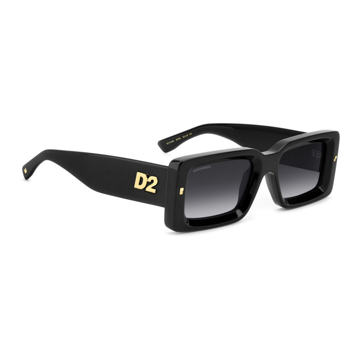 Lunettes de soleil Dsquared2 D2 0142/S Black / verres Dark Grey Shaded (807-9O)