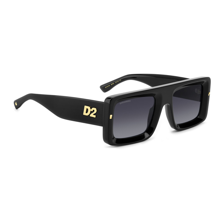 Lunettes de soleil Dsquared2 D2 0141/S Black / verres Dark Grey Shaded (807-9O)