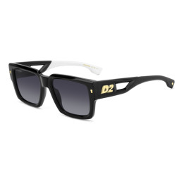 Lunettes de soleil Dsquared2 D2 0143/S Black / verres Dark Grey Shaded (807-9O)