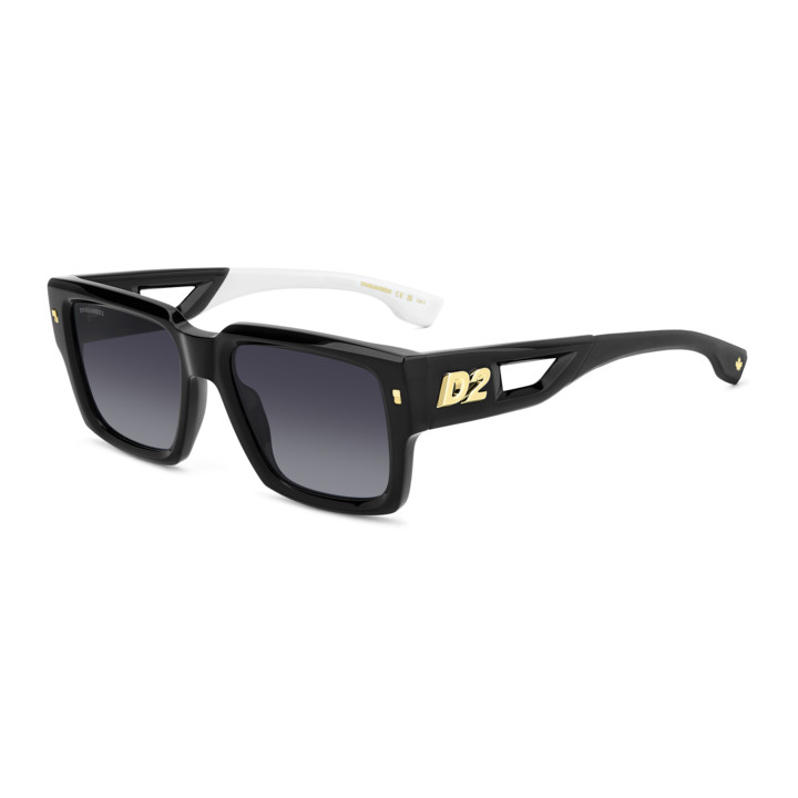Lunettes de soleil Dsquared2 D2 0143/S Black / verres Dark Grey Shaded (807-9O)