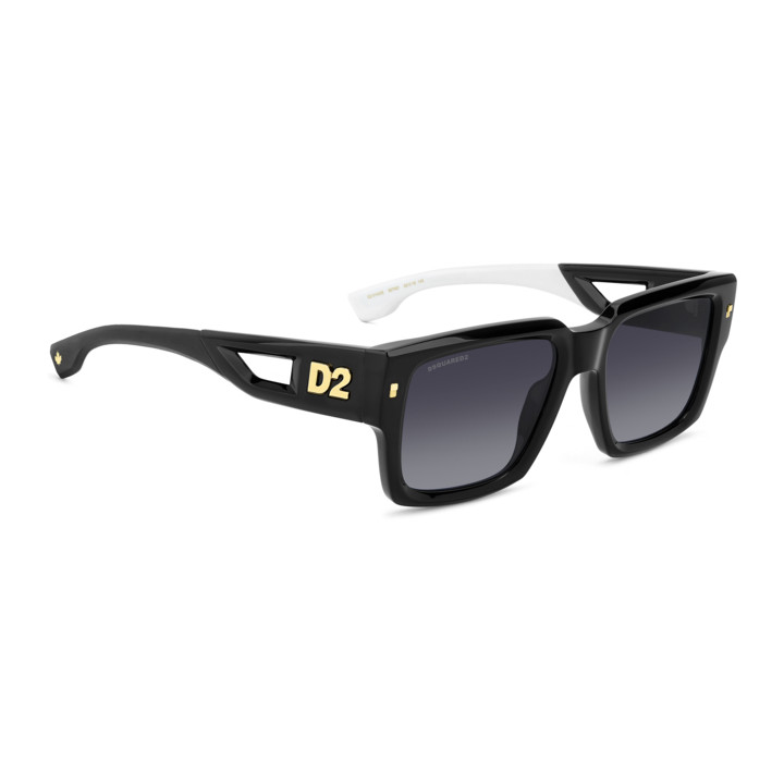 Lunettes de soleil Dsquared2 D2 0143/S Black / verres Dark Grey Shaded (807-9O)