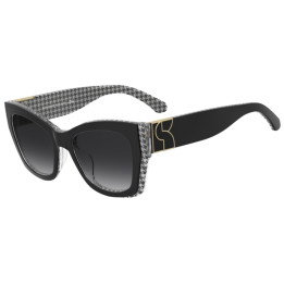 Lunettes de soleil Kate Spade KS JAYDA/G/S Black Pattern White / verres Dark Grey Shaded (TAY-9O)