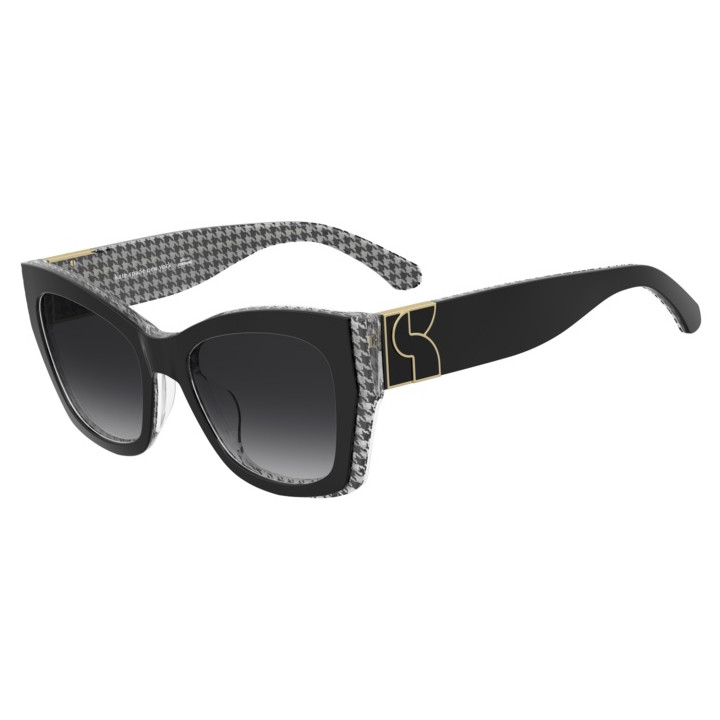 Lunettes de soleil Kate Spade KS JAYDA/G/S Black Pattern White / verres Dark Grey Shaded (TAY-9O)