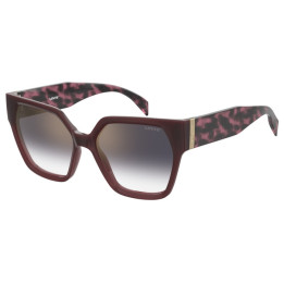 Lunettes de soleil Levi's LV 1077/S Red / verres Grey Shaded Gold Mirror (C9A-FQ)