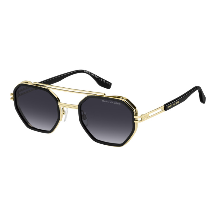 Lunettes de soleil Marc Jacobs MARC 782/S Gold Black 2 / verres Dark Grey Shaded (RHL-9O)