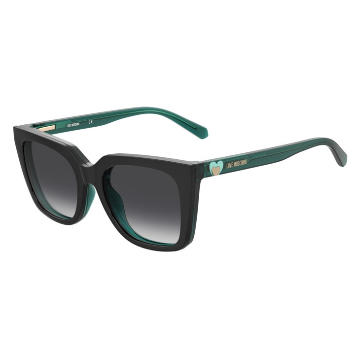 Lunettes de vue avec clip solaire Moschino Love MOL055/CS Black Teal / verres Dark Grey Shaded (ETJ-9O)