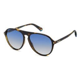 Lunettes de soleil Polaroid PLD 6225/S Havana / verres Blue Shaded Polarized (086-Z7)