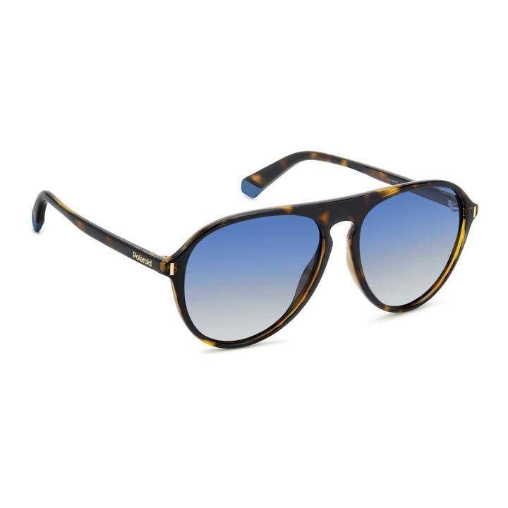 Lunettes de soleil Polaroid PLD 6225/S Havana / verres Blue Shaded Polarized (086-Z7)