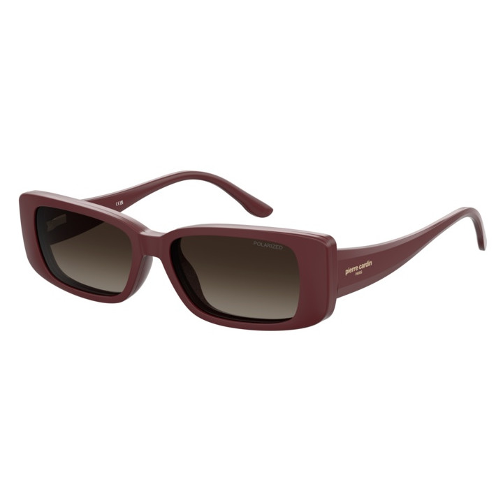 Lunettes de vue avec clip solaire Pierre Cardin P.C. 8534/CS Burgundy 2 / verres Brown Shaded Polarized (LHF-LA)