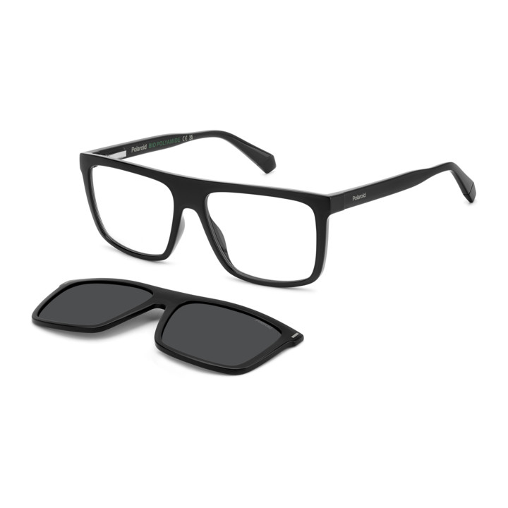 Lunettes de vue avec clip solaire Polaroid PLD 6230/CS Black / verres Grey Polarized (807-M9)