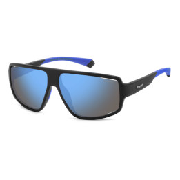 Lunettes de soleil Polaroid PLD 7054/S Matte Black Blue / verres Blue Mirror Polarized (0VK-5X)