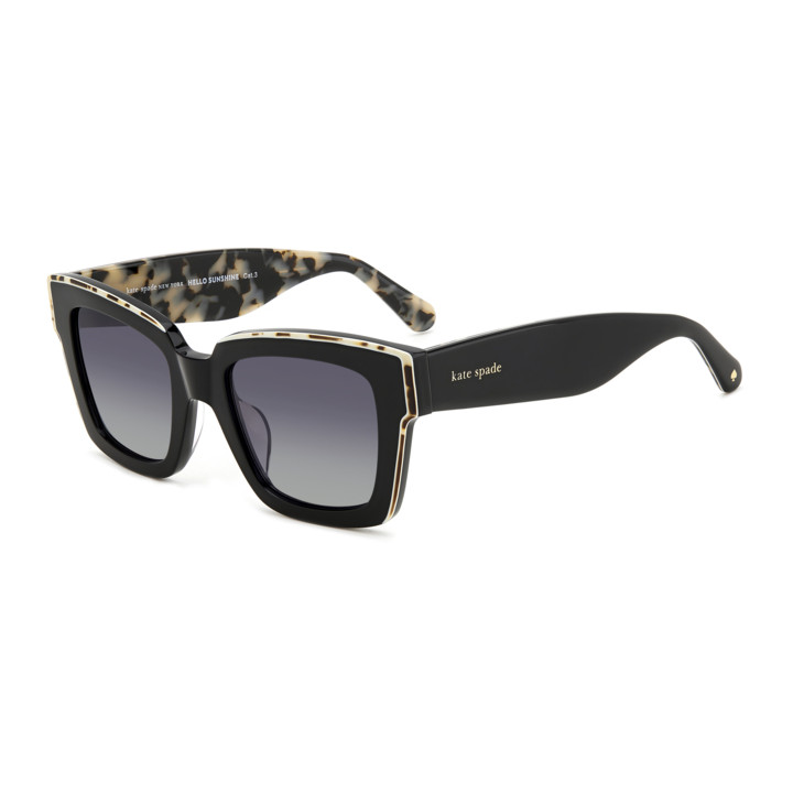 Lunettes de soleil Kate Spade BRYNNE/G/S Black White Havana / verres Grey Shaded Polarized (TCB-WJ)