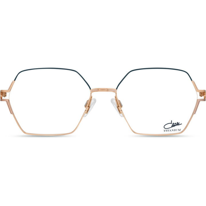 Cazal 4321 002 bleu pétrole-rosé or - vue de face