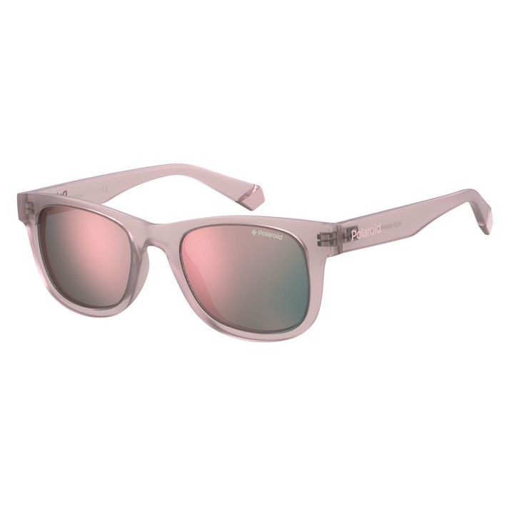 Lunettes de soleil Polaroid Kids PLD 8009/N/NEW Nude / verres Rose Gold Multilayer Polarized (FWM-JQ)