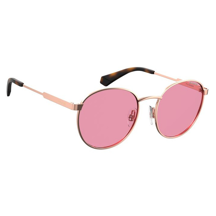 Lunettes de soleil Polaroid Kids PLD 8039/S Gold Copper / verres Pink Polarized (DDB-0F)