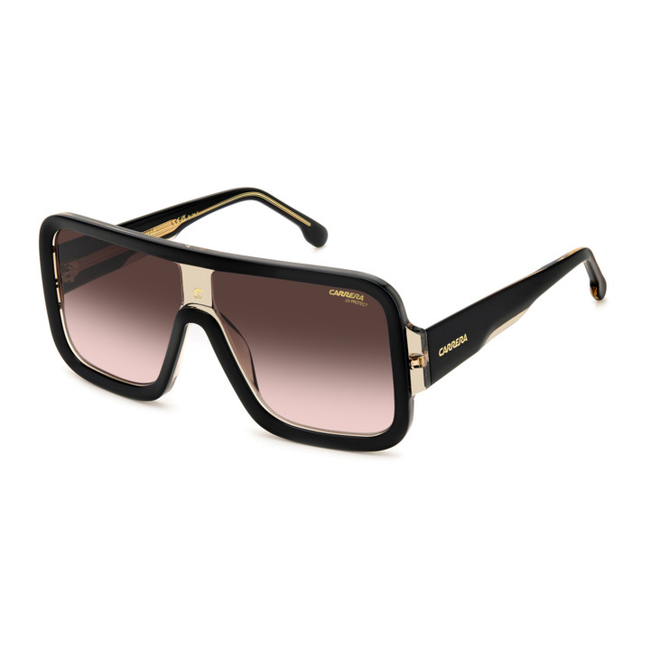 Lunettes de soleil Carrera FLAGLAB 14 Black Beige / verres Brown Shaded Blue Mirror (0WM-A8)