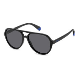 Lunettes de soleil Polaroid Kids PLD 8046/S/T Black / verres Grey Polarized (807-M9)