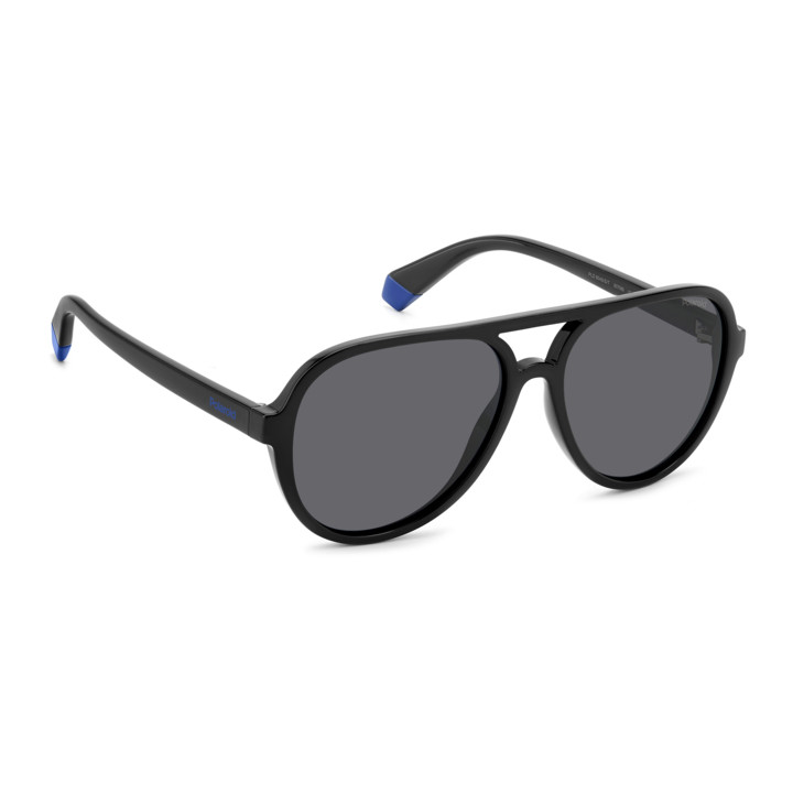 Lunettes de soleil Polaroid Kids PLD 8046/S/T Black / verres Grey Polarized (807-M9)