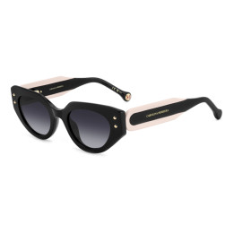 Lunettes de soleil Carolina Herrera HER 0221/G/S Black Pink / verres Dark Grey Shaded (3H2-9O)
