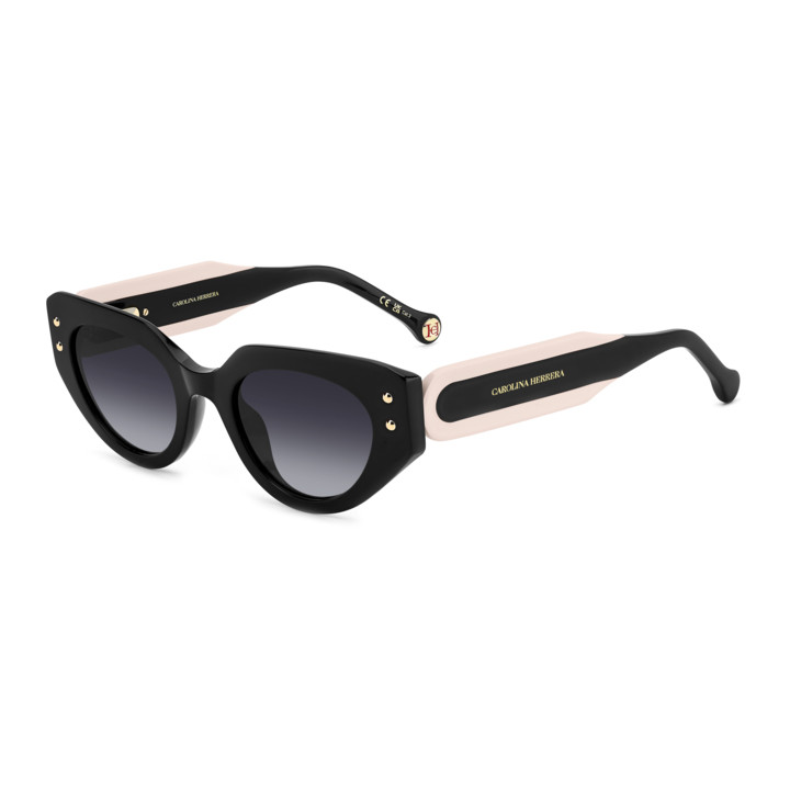 Lunettes de soleil Carolina Herrera HER 0221/G/S Black Pink / verres Dark Grey Shaded (3H2-9O)