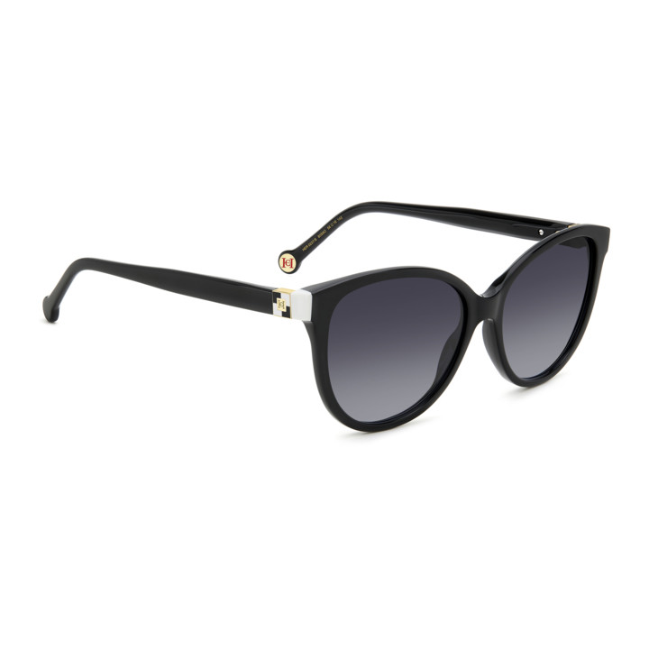 Lunettes de soleil Carolina Herrera HER 0237/S Black White / verres Dark Grey Shaded (80S-9O)