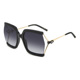Lunettes de soleil Carolina Herrera HER 0216/G/S Black Gold / verres Dark Grey Shaded (2M2-9O)