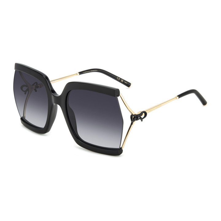 Lunettes de soleil Carolina Herrera HER 0216/G/S Black Gold / verres Dark Grey Shaded (2M2-9O)