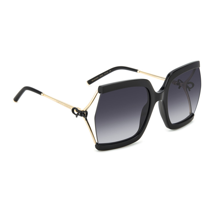 Lunettes de soleil Carolina Herrera HER 0216/G/S Black Gold / verres Dark Grey Shaded (2M2-9O)
