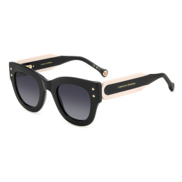 Lunettes de soleil Carolina Herrera HER 0222/S Black Pink / verres Dark Grey Shaded (3H2-9O)