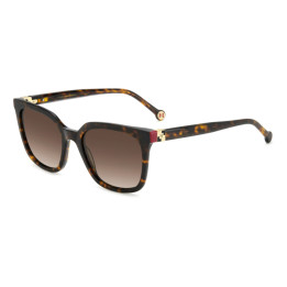 Lunettes de soleil Carolina Herrera HER 0236/S Havana Red / verres Brown Shaded (O63-HA)