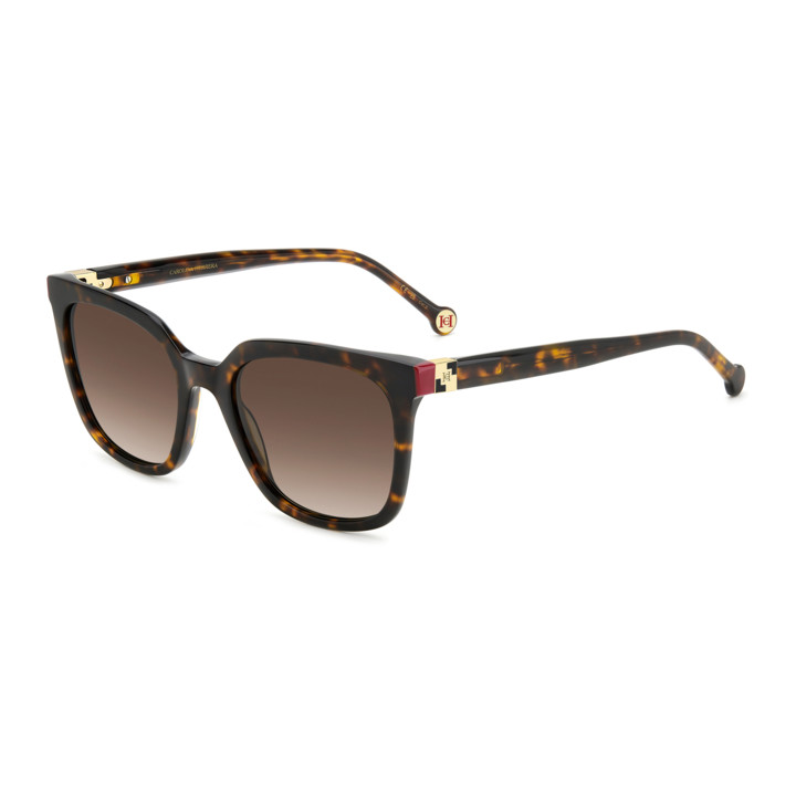 Lunettes de soleil Carolina Herrera HER 0236/S Havana Red / verres Brown Shaded (O63-HA)