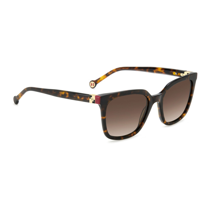 Lunettes de soleil Carolina Herrera HER 0236/S Havana Red / verres Brown Shaded (O63-HA)