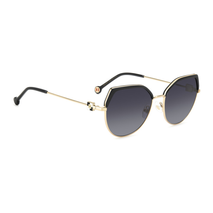 Lunettes de soleil Carolina Herrera HER 0238/S Black Gold / verres Dark Grey Shaded (2M2-9O)