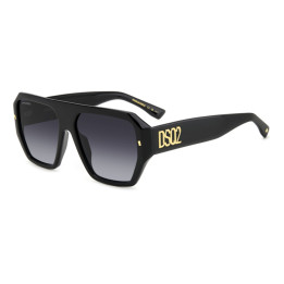 Lunettes de soleil Dsquared2 D2 0128/S Black / verres Dark Grey Shaded (807-9O)
