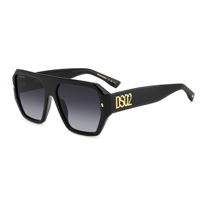 Lunettes de soleil Dsquared2 D2 0128/S Black / verres Dark Grey Shaded (807-9O)