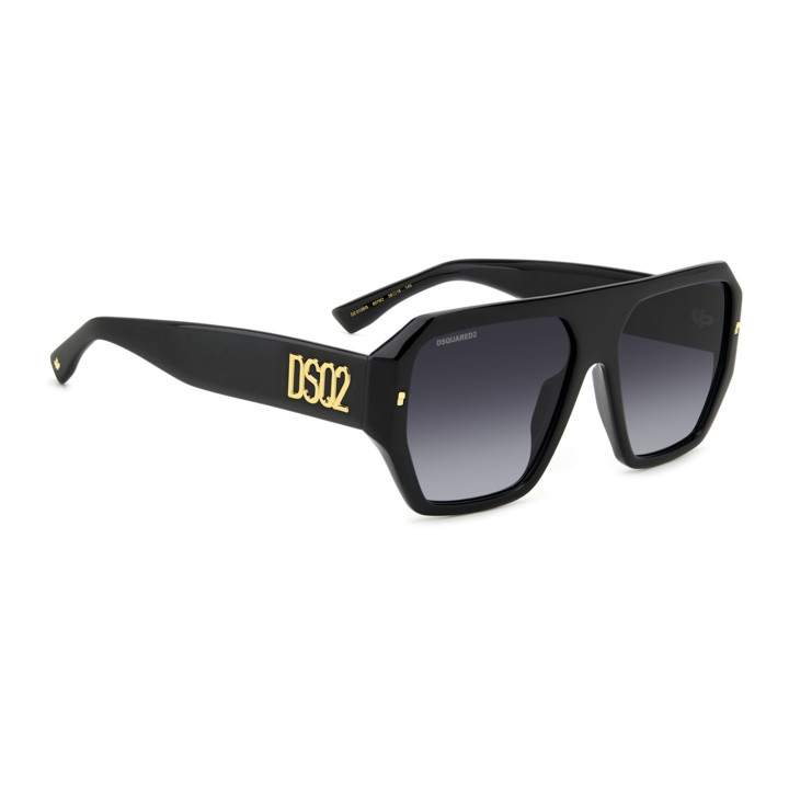 Lunettes de soleil Dsquared2 D2 0128/S Black / verres Dark Grey Shaded (807-9O)