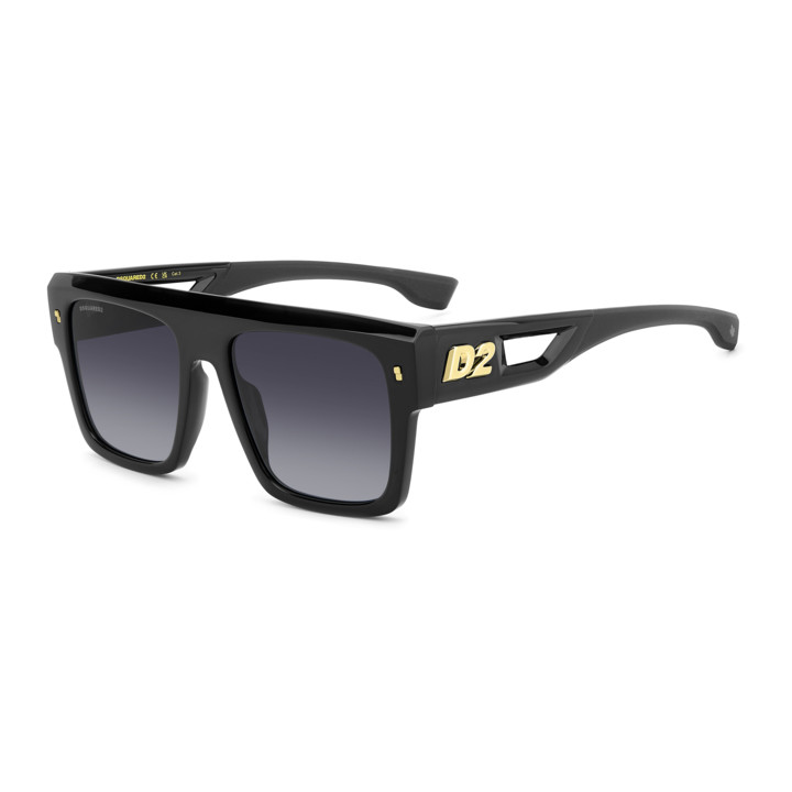 Lunettes de soleil Dsquared2 D2 0127/S Black / verres Dark Grey Shaded (807-9O)