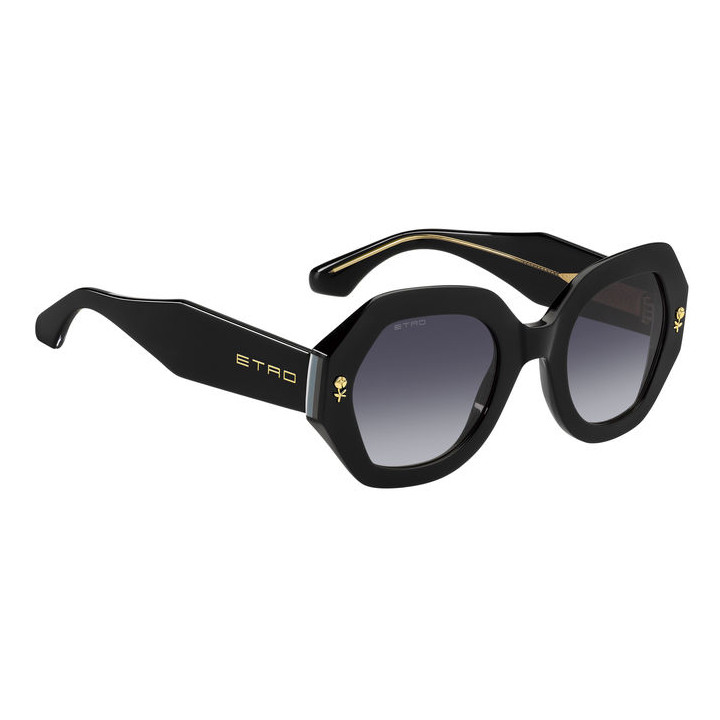 Lunettes de soleil Etro 0009/S Black / verres Dark Grey Shaded (807-9O)